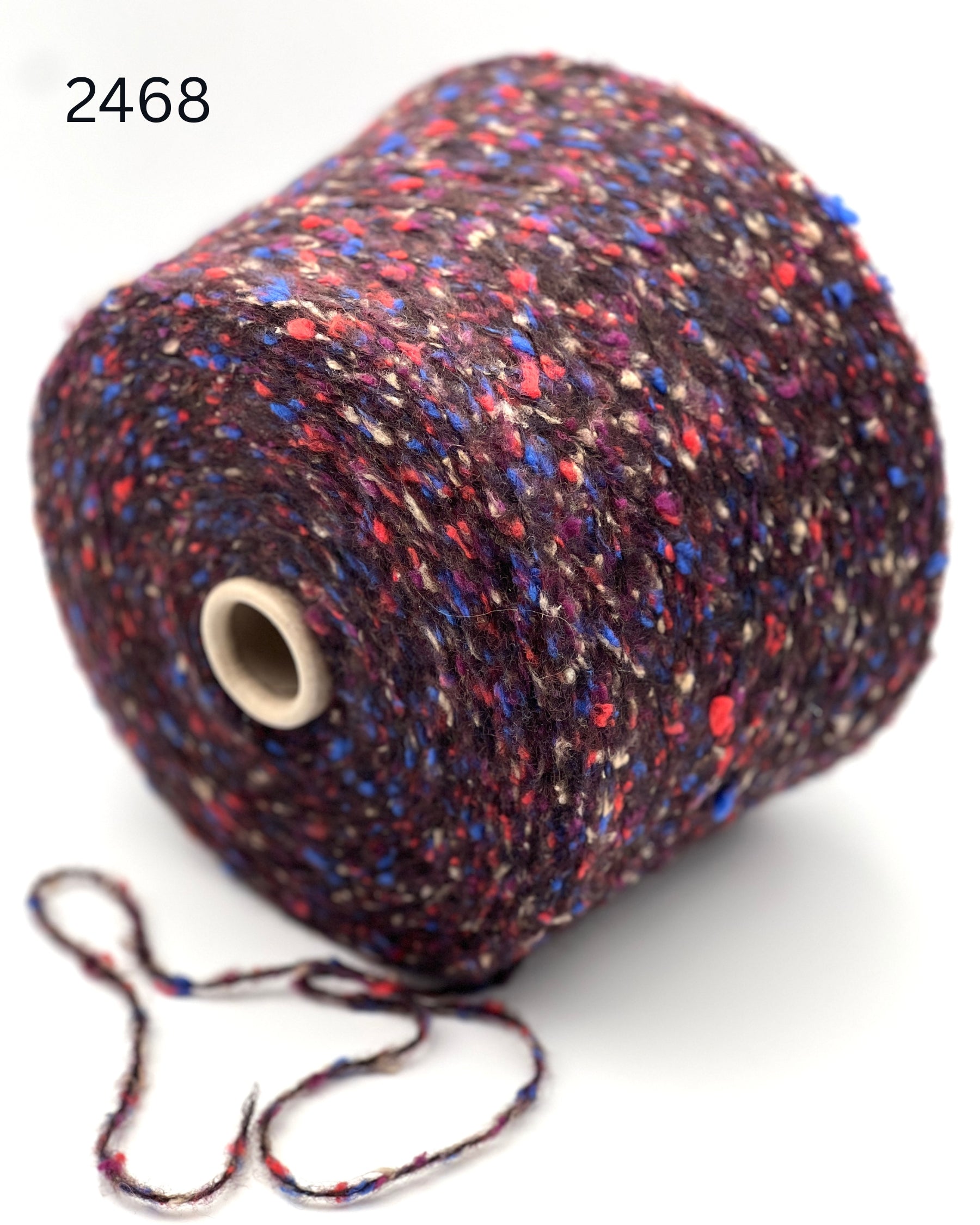 Lineapiu Italia Douglas mohair merino wool DK weight tweed yarn in hand wound balls from iDOKNiT