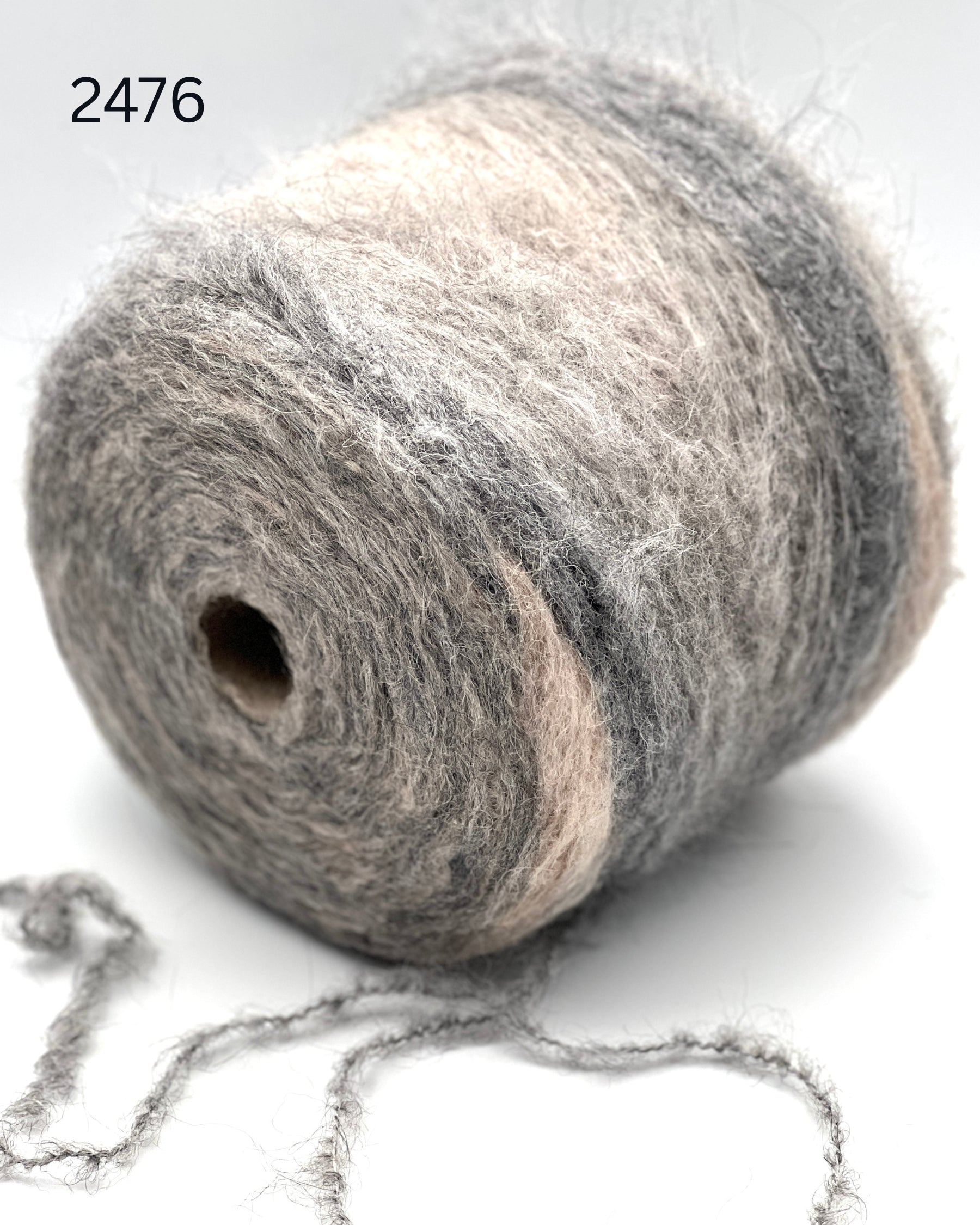 Millefili Wlariga Italian brushed blown baby alpaca DK weight yarn in hand wound balls from iDOKNiT