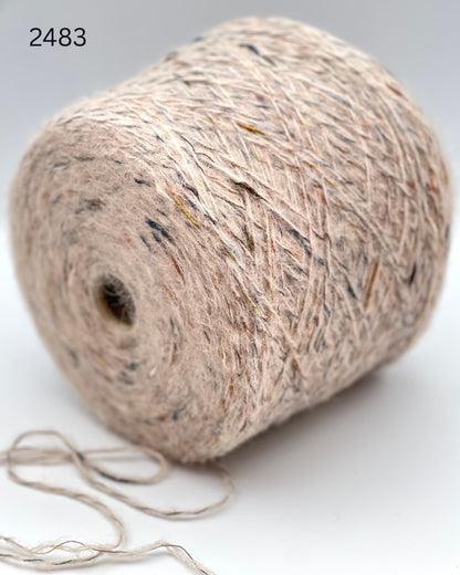 RiGo Taurus Italian baby alpaca boucle textured aran weight yarn in hand wound balls from iDOKNiT