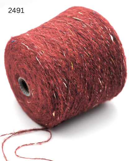 RiGo Taurus Italian baby alpaca boucle textured aran weight yarn in hand wound balls from iDOKNiT