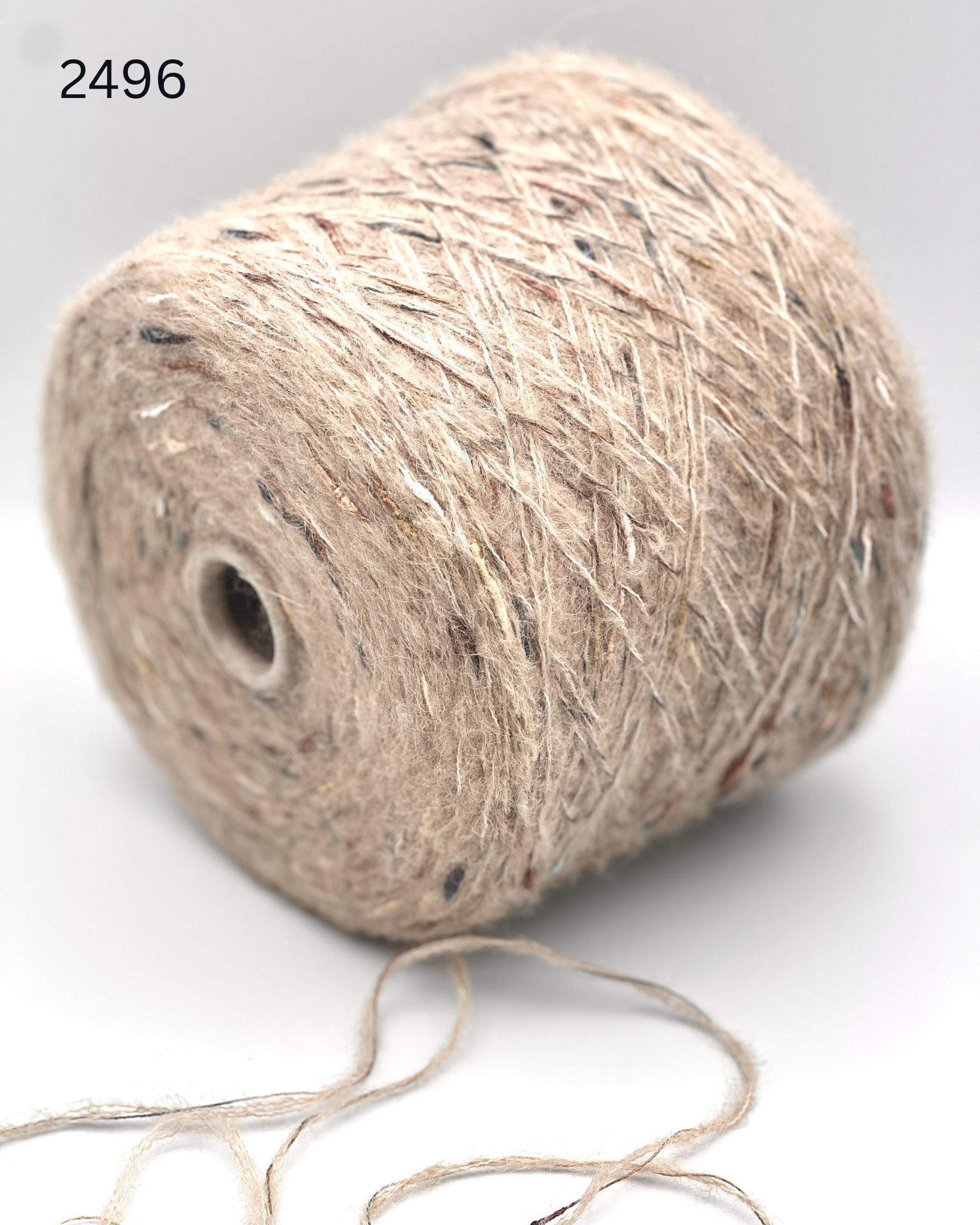 RiGo Taurus Italian baby alpaca boucle textured aran weight yarn in hand wound balls from iDOKNiT