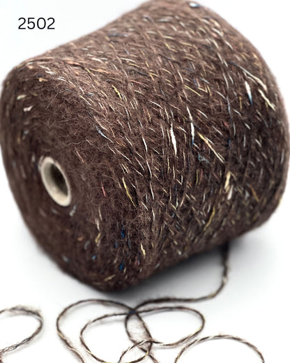 RiGo Taurus Italian baby alpaca boucle textured aran weight yarn in hand wound balls from iDOKNiT