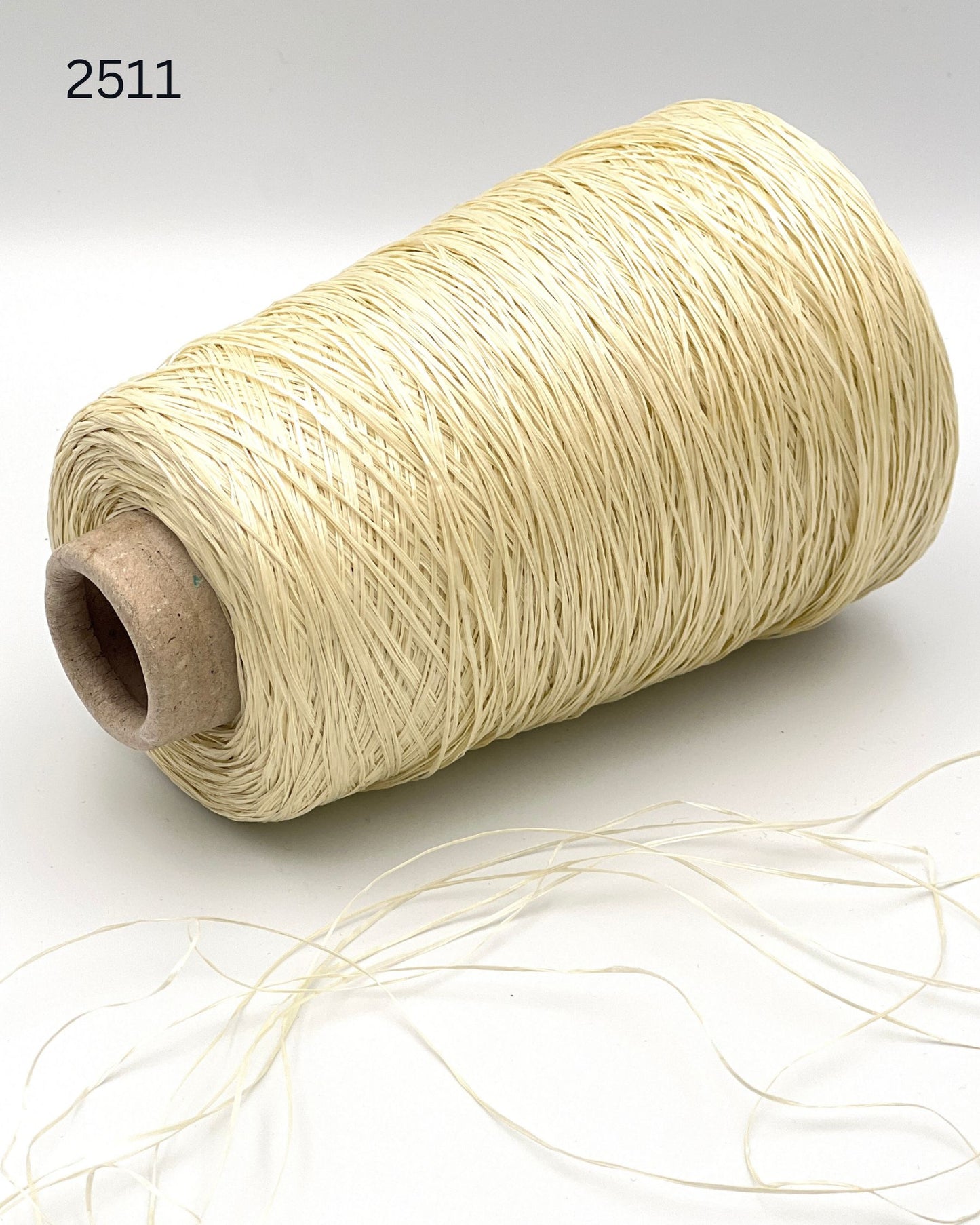 Fratelli Reali Rafia luxury Italian viscose raffia ribbon yarn cone from iDOKNiT