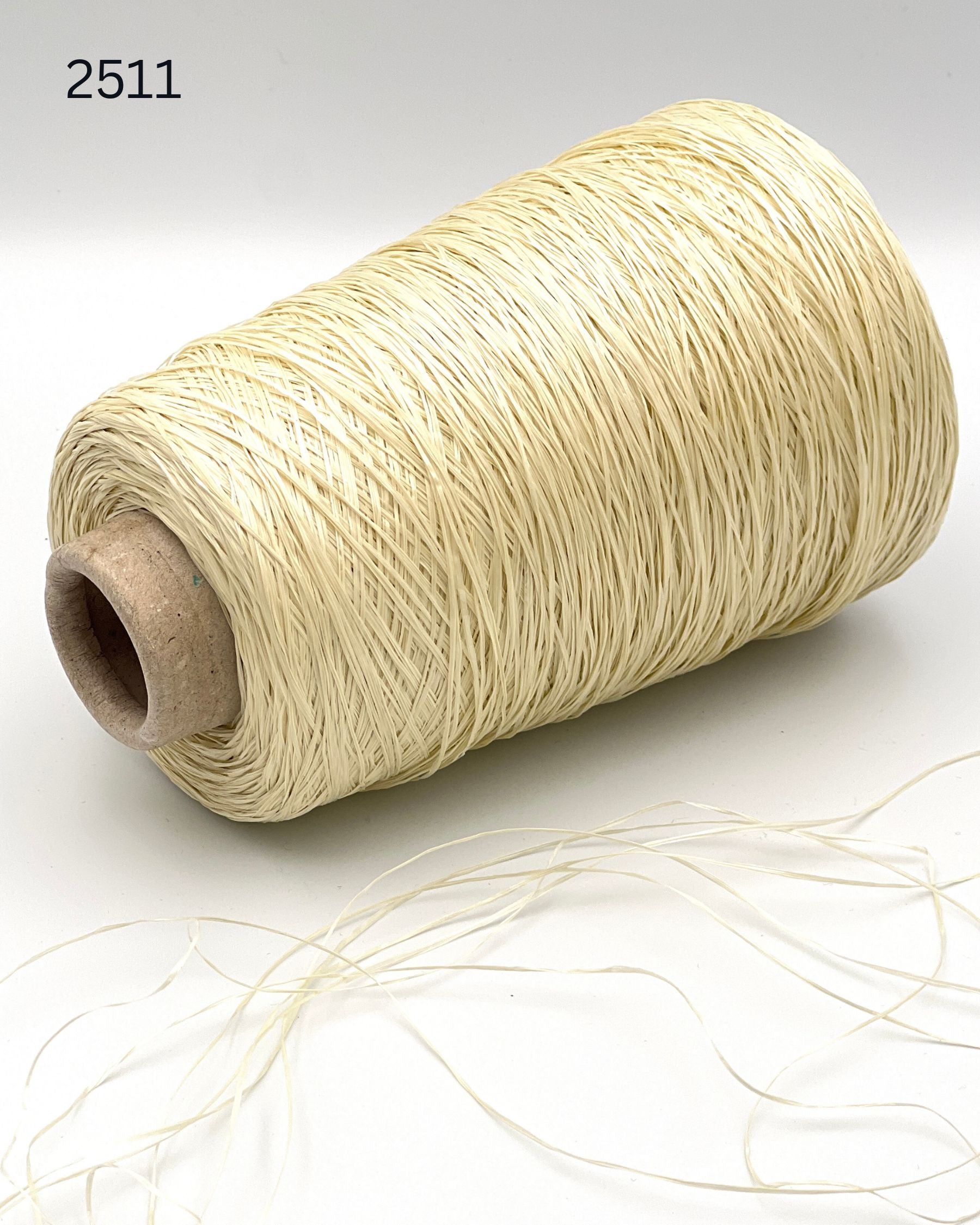Fratelli Reali Rafia luxury Italian viscose raffia ribbon yarn cone from iDOKNiT