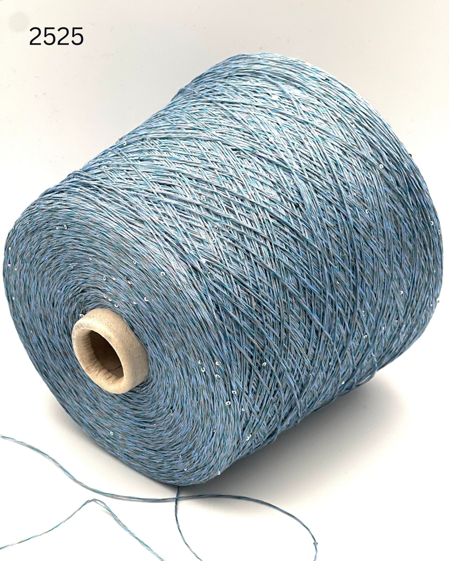 Hilo brillante de seda y lino Paillettes, SAINT TROPEZ, hilo italiano de lujo de RiGo, en ovillos o conos, grosor fingering, 400 m/100 g (437 y/3,52 oz)