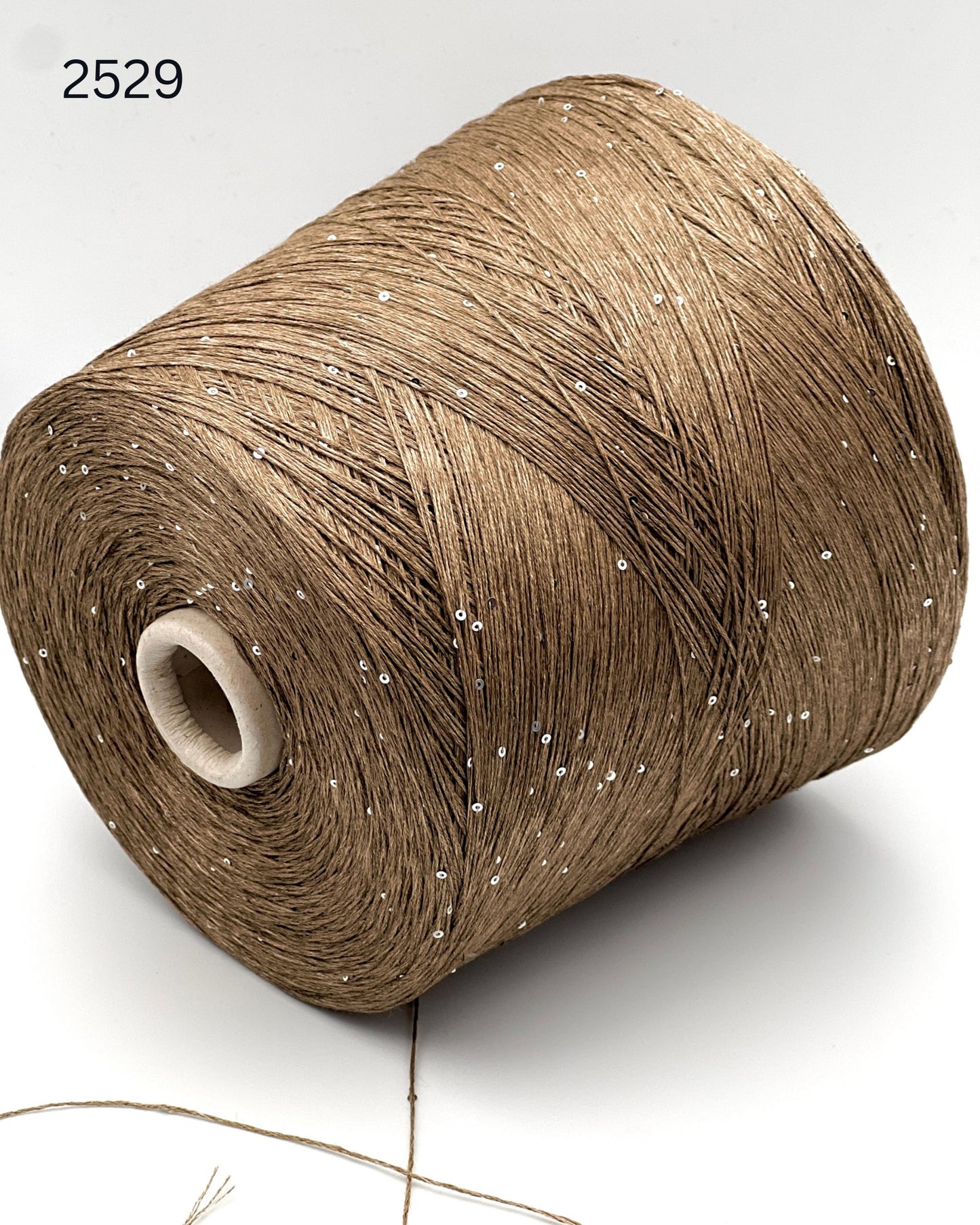 Hilo brillante de seda y lino Paillettes, SAINT TROPEZ, hilo italiano de lujo de RiGo, en ovillos o conos, grosor fingering, 400 m/100 g (437 y/3,52 oz)