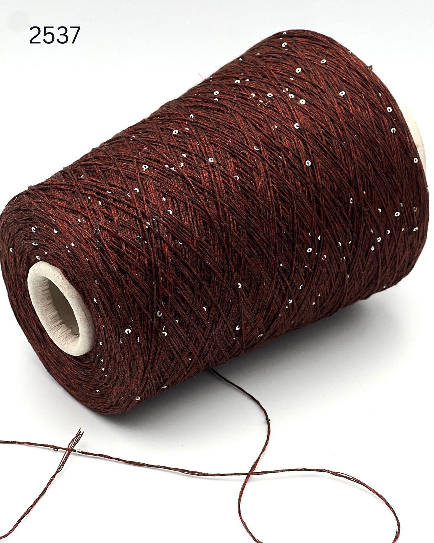 Hilo brillante de seda y lino Paillettes, SAINT TROPEZ, hilo italiano de lujo de RiGo, en ovillos o conos, grosor fingering, 400 m/100 g (437 y/3,52 oz)