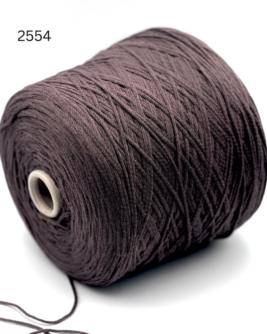 Cotton Stretch Chainette Yarn, BE.MI.VA ORGANIC PARK, Italian Fingering Yarn, Balls or Cones, 360m/100g