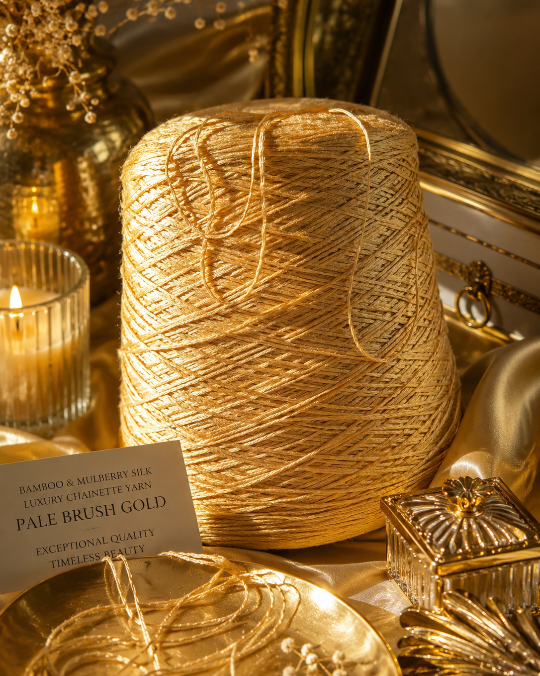 G&G Filati BAMBU-SILK luxury 60% bamboo 40% mulberry silk fingering weight summer yarn featuring an integrated, split-proof chainette cord structure with an elite boutique sheen for high-end knitwear.