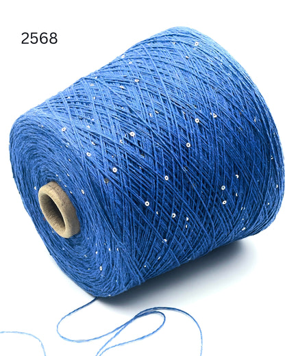 Profilo Paillettes 98 percent cashmere with micro sequins fingering weight yarn from iDOKNiT