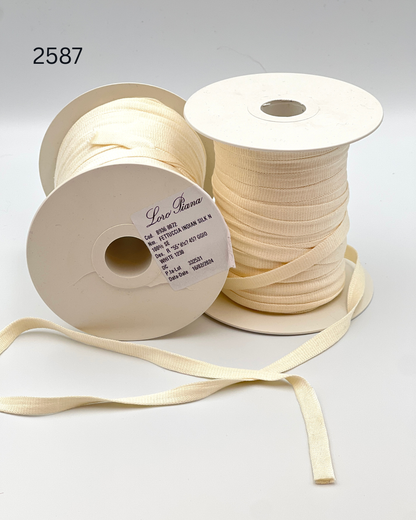 Loro Piana Fettuccia Indian Silk 100 percent pure silk flat knitted ribbon yarn from iDOKNiT