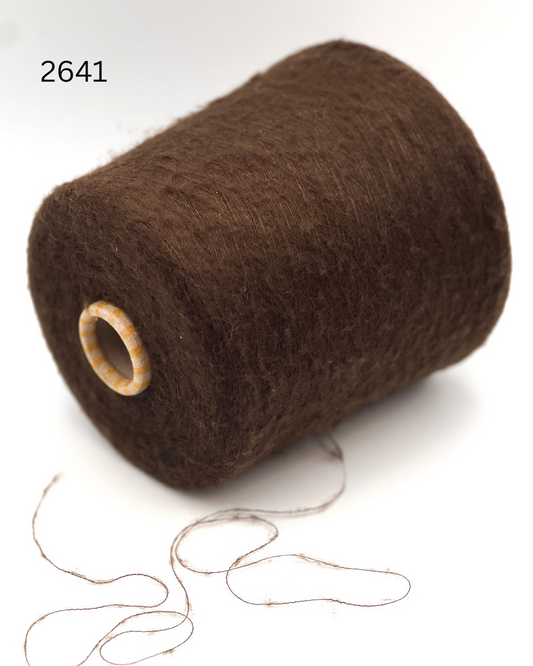 Prisma Ricerche Follow G 65 percent cashmere 35 percent silk brushed Italian lace yarn in Castagna from iDOKNiT