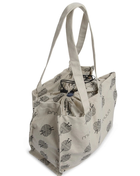 muud recycled cotton shopper tote bag canvas reusable project bag from iDOKNiT