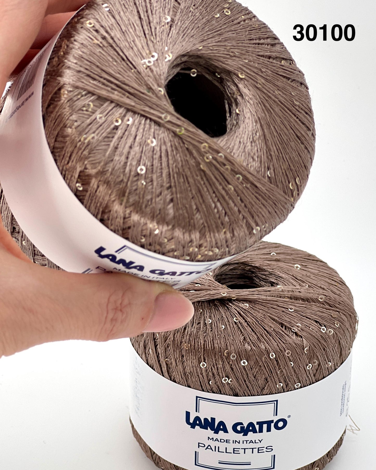 Lana Gatto Classic sequin yarn ball, 100% polyester, 25g