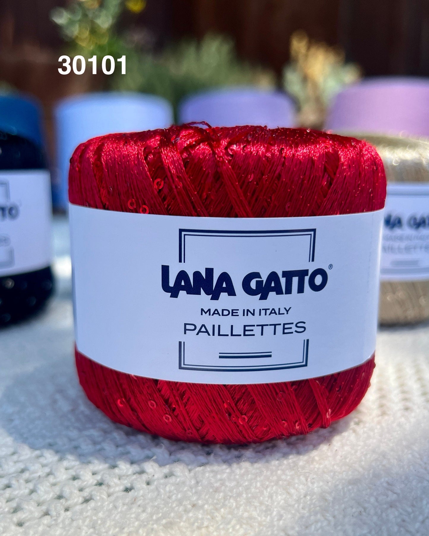 Lana Gatto Classic sequin yarn ball, 100% polyester, 25g