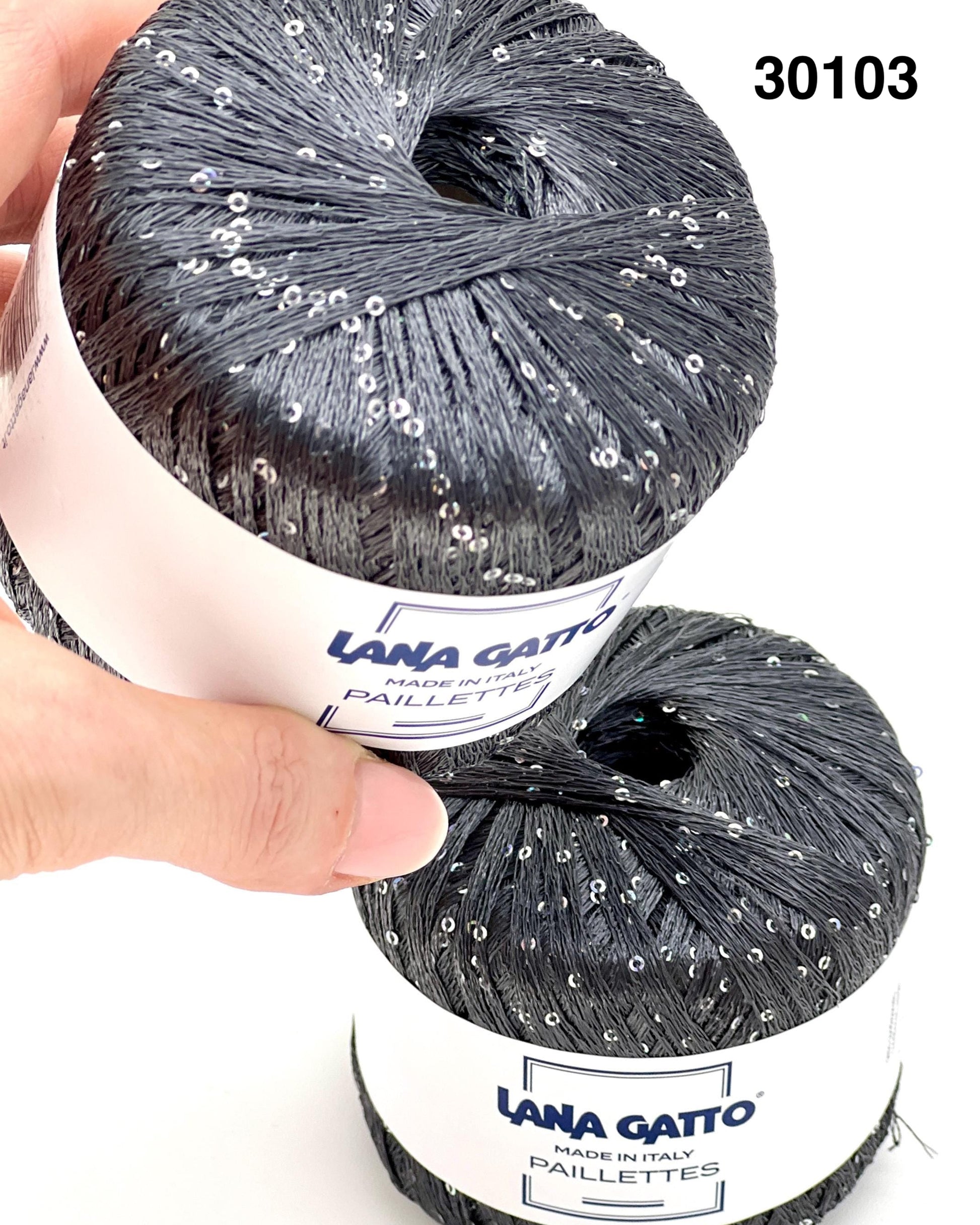 Lana Gatto Classic sequin yarn ball, 100% polyester, 25g