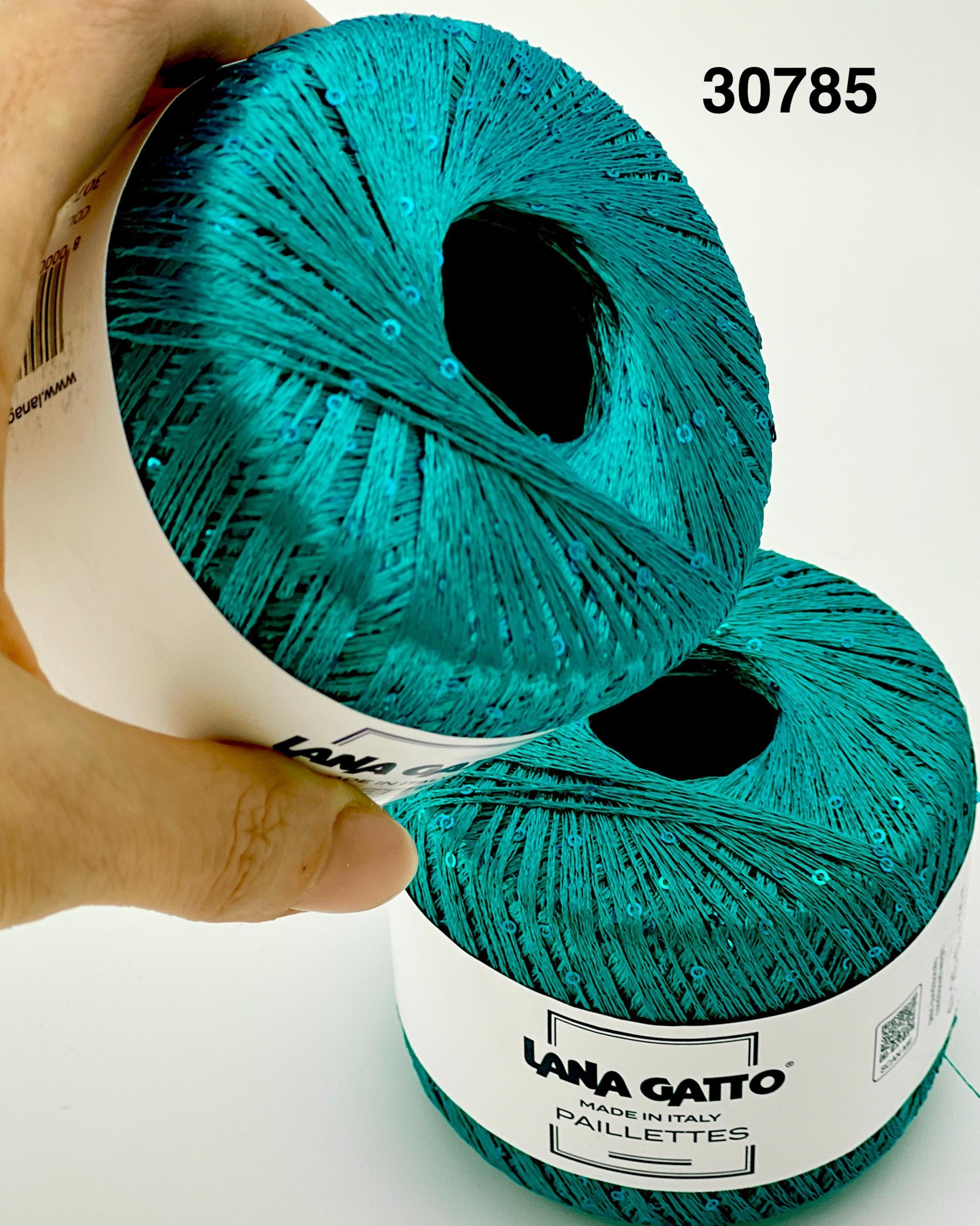 Lana Gatto Classic sequin yarn ball, 100% polyester, 25g