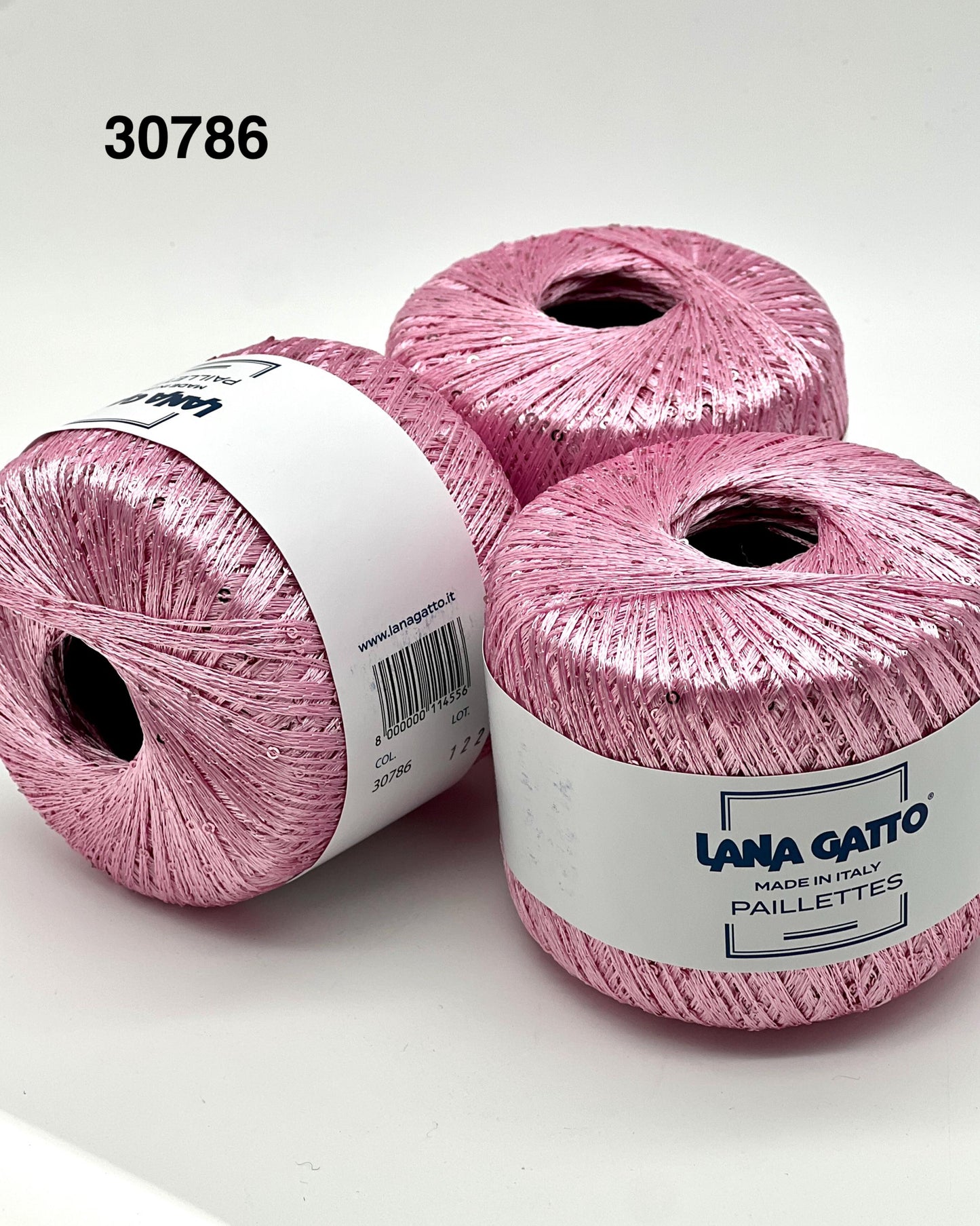 Lana Gatto Classic sequin yarn ball, 100% polyester, 25g