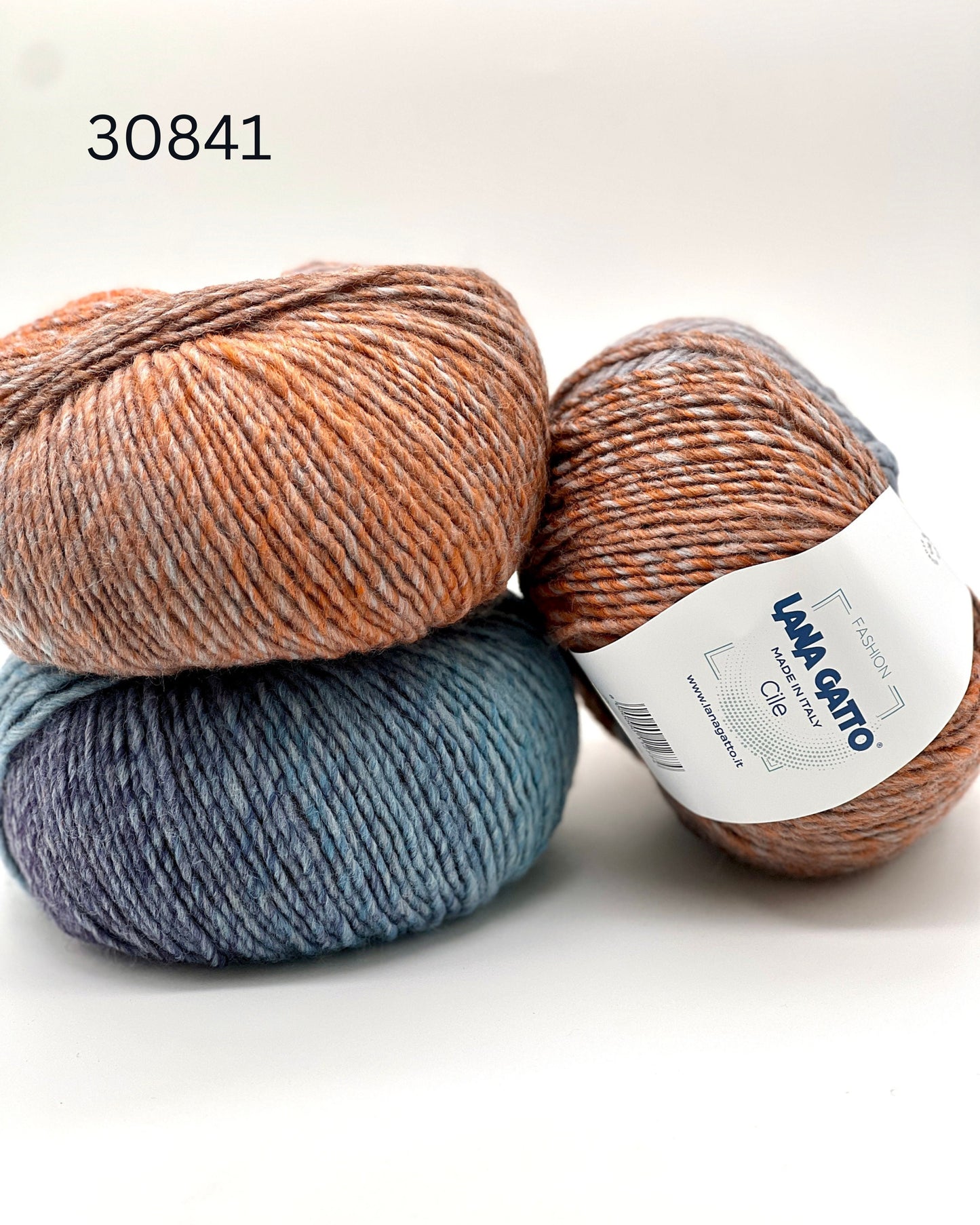 Luxury Lana Gatto CILE mouline gradient Aran yarn from Italy with soft wool acrylic blend for cozy sweaters, oversized cardigans, scarves, hats, and modern winter knitwear projects