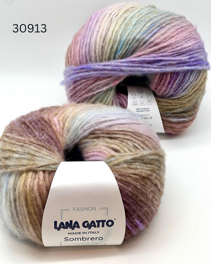 Lana Gatto Sombrero 86 percent Virgin Wool gradient yarn 100g 300m from iDOKNiT