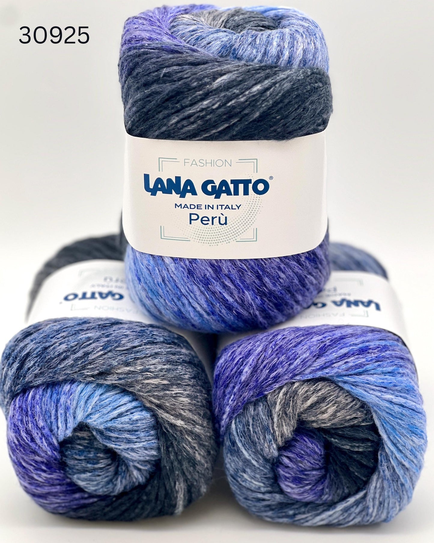 Lana Gatto Peru superwash wool cotton gradient yarn balls from iDOKNiT