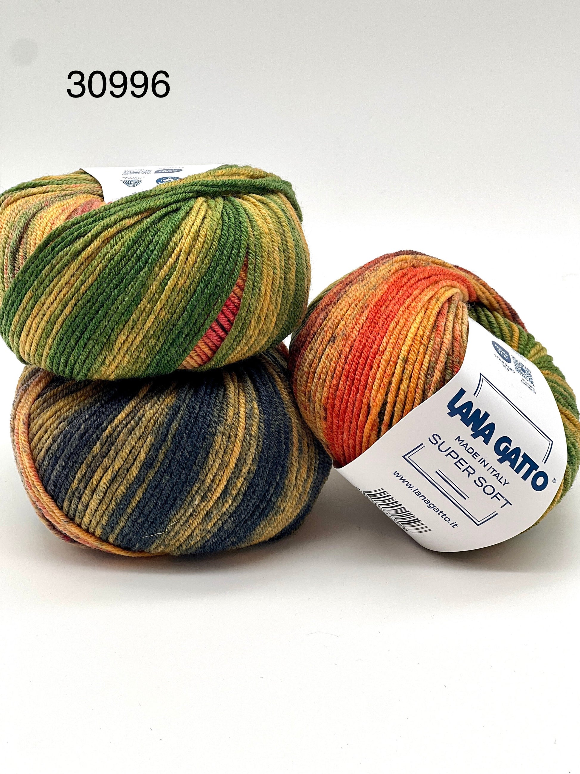 Lana Gatto SUPER SOFT Print Colors yarn ball – extra fine merino wool made in Italy