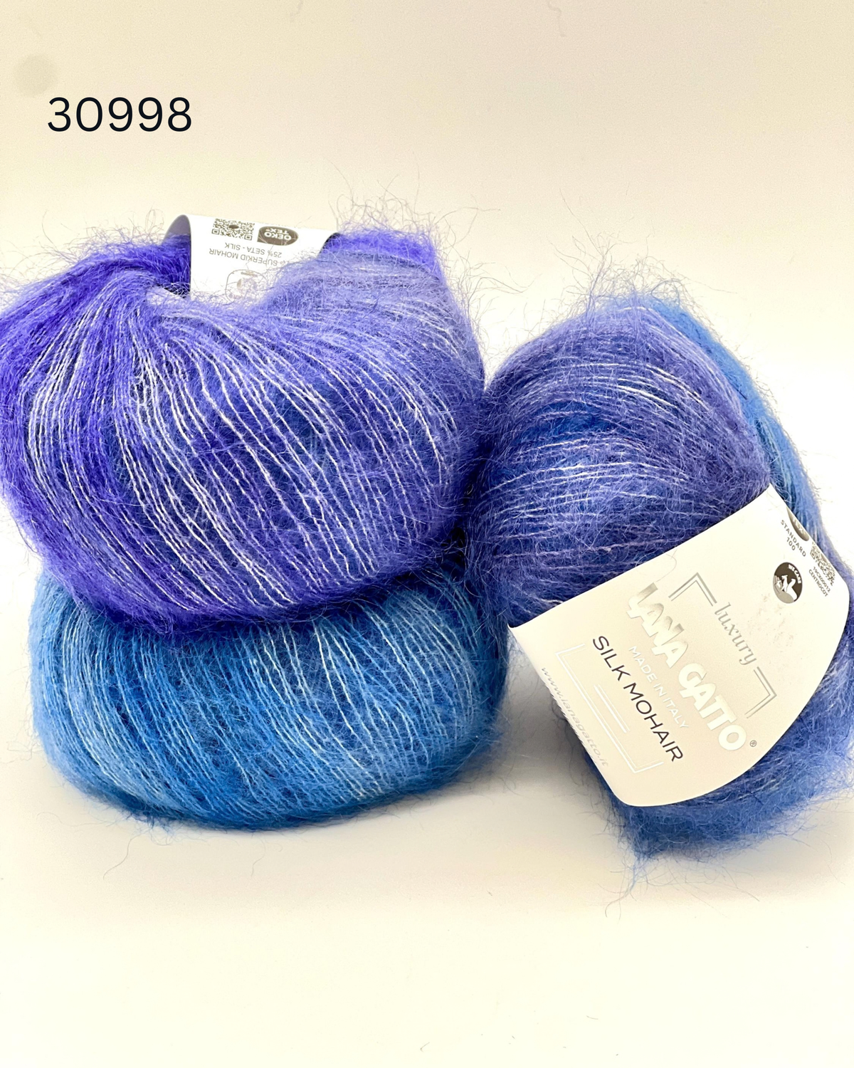 Lana Gatto Silk Mohair 75 percent SuperKid Mohair 25 percent Silk gradient lace weight yarn from iDOKNiT