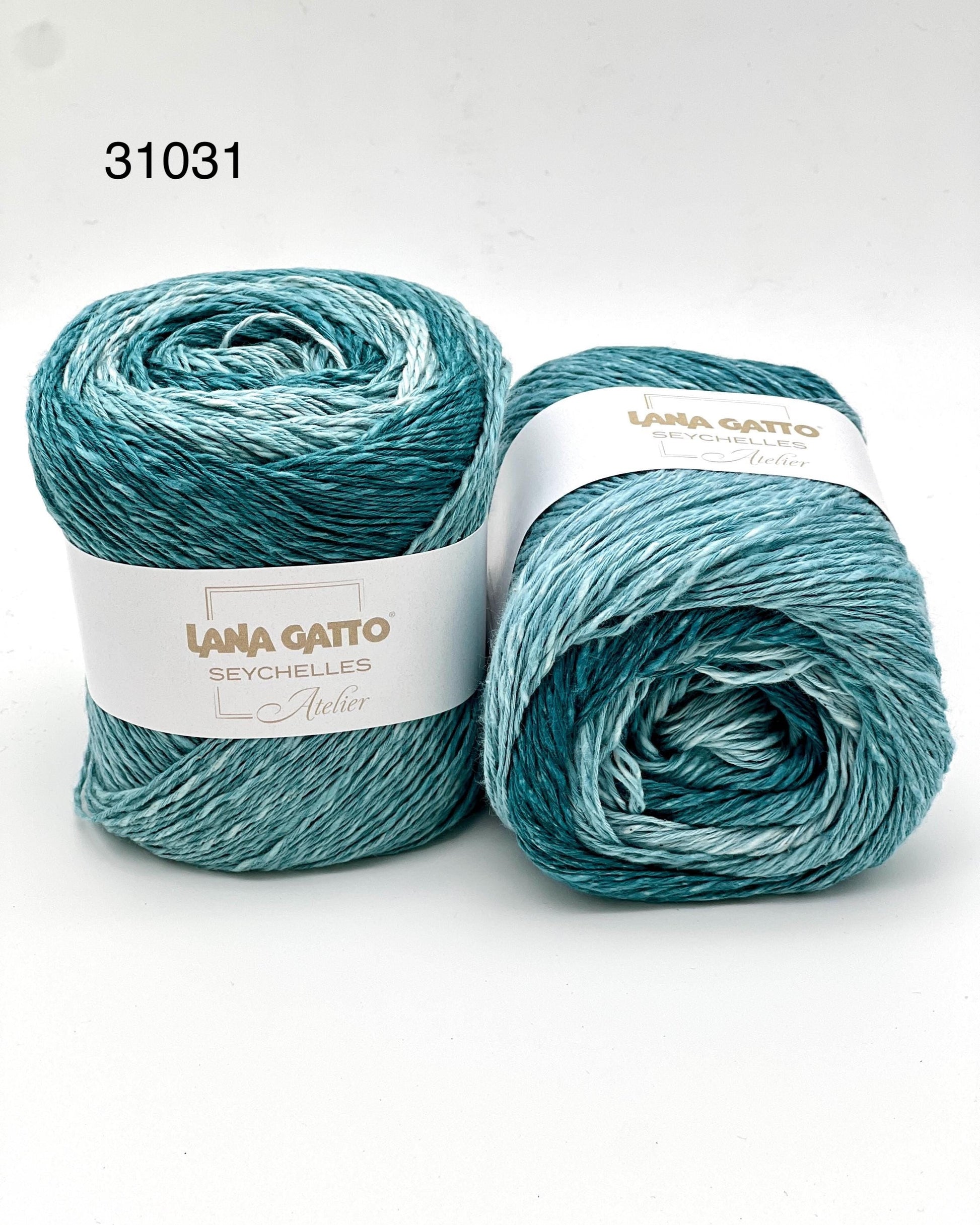 Lana Gatto SEYCHELLES cotton and hemp Italian sport weight yarn for summer knitting at iDOKNiT.