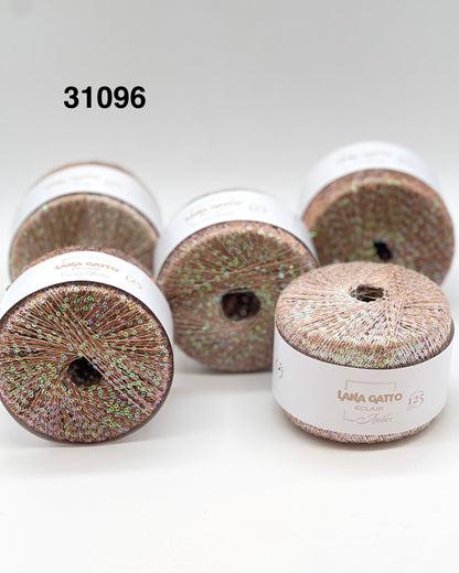 Lana Gatto Éclair sequin yarn ball, gradient thread, rainbow paillettes