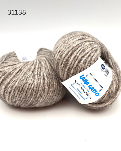 Lana Gatto Naturalpaca 46 percent Alpaca 32 percent Wool 22 percent Cotton Italian chunky chainette yarn from iDOKNiT