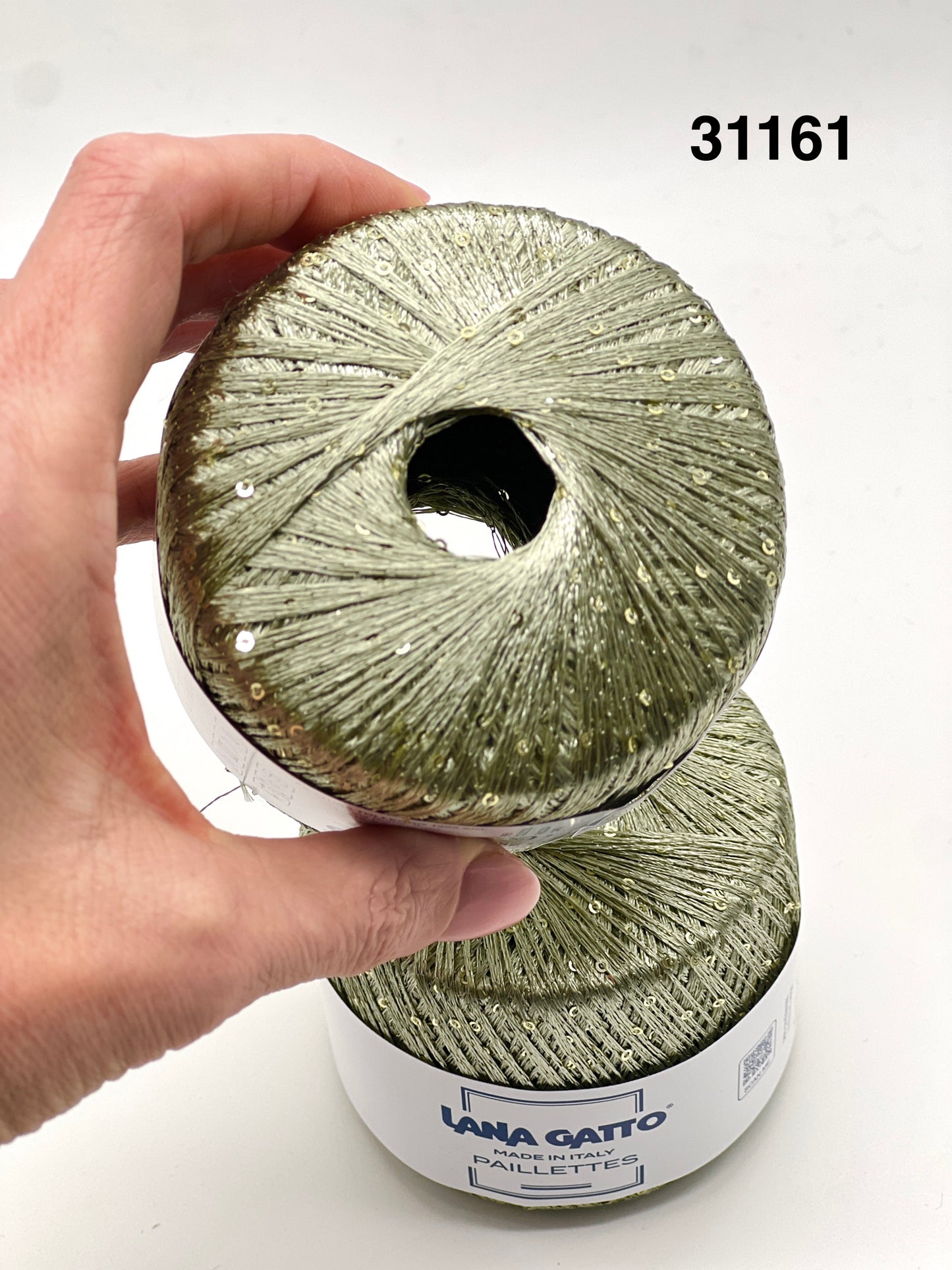 Блестящая итальянская пряжа для вязания с пайетками PAILETTES от Lana Gatto, Италия, ОЧЕНЬ ТОНКАЯ, 195 м/25 г (213 ярдов/0,88 унции)