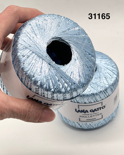 Lana Gatto Classic sequin yarn ball, 100% polyester, 25g