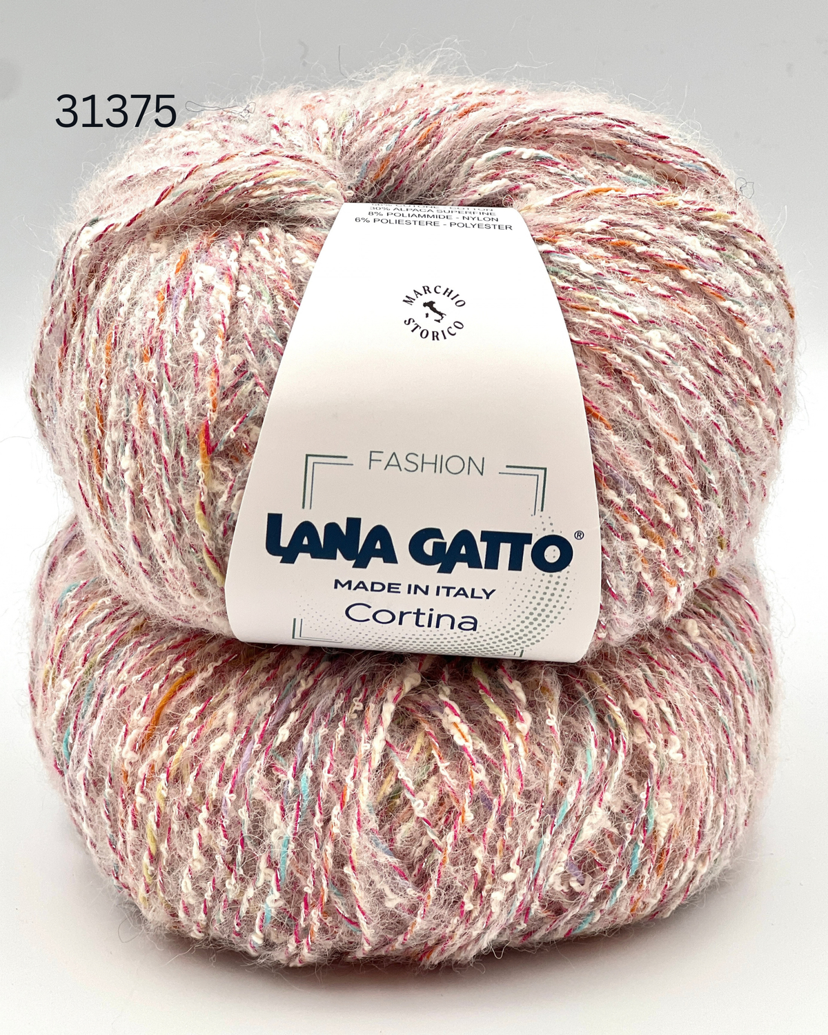 Lana Gatto Cortina 56 percent Cotton 30 percent Superfine Alpaca sport weight Italian yarn with lurex from iDOKNiT