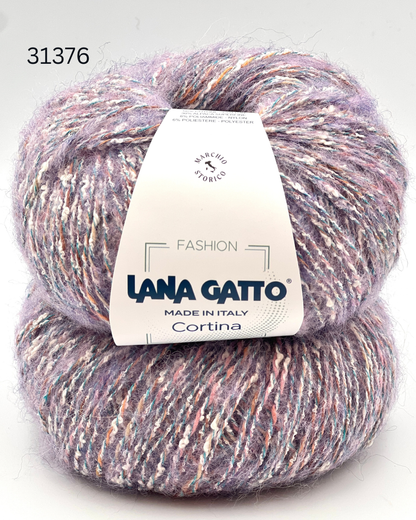 Lana Gatto Cortina 56 percent Cotton 30 percent Superfine Alpaca sport weight Italian yarn with lurex from iDOKNiT