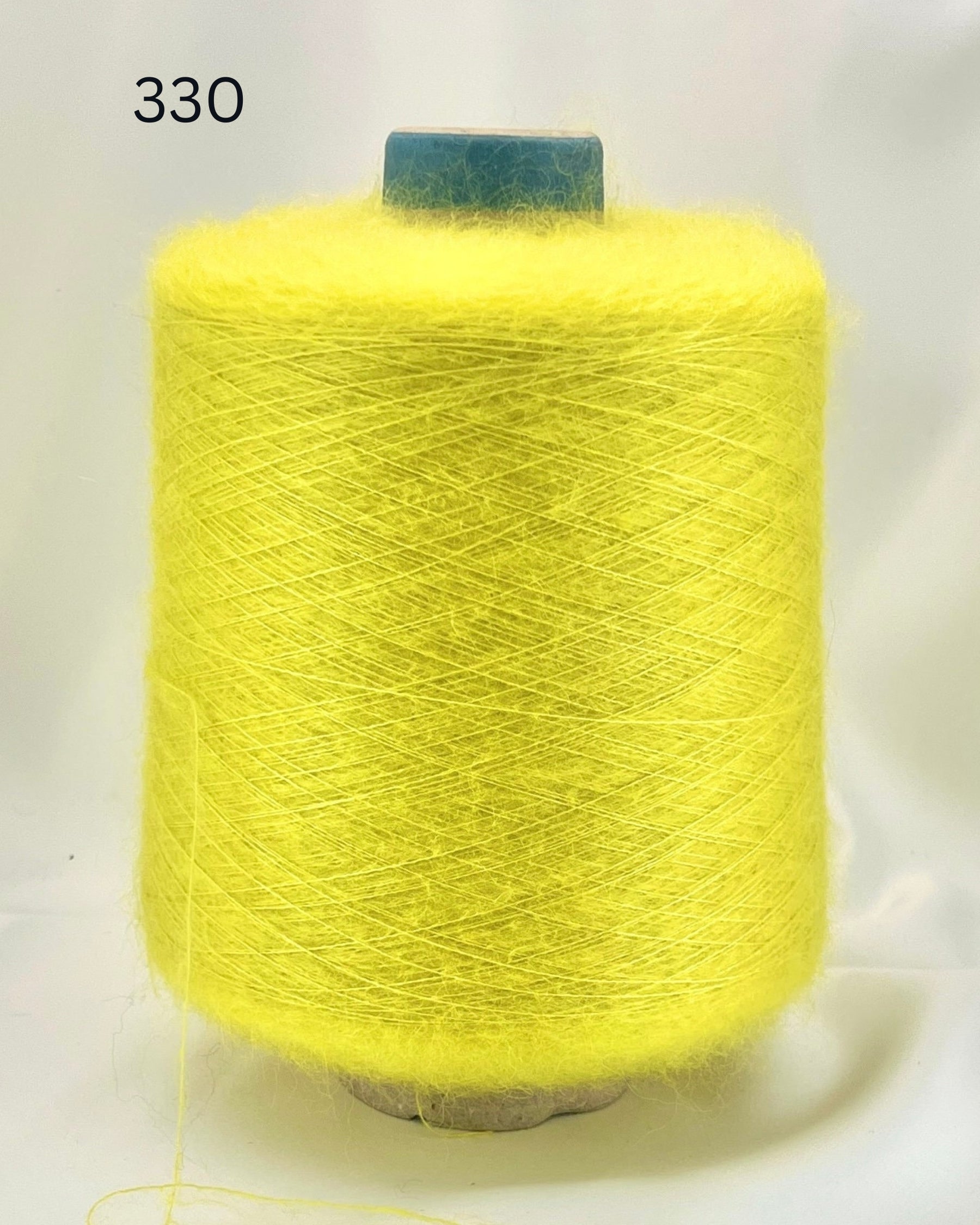 SESIA VIVIENNE Super Kid Mohair Silk yarn cone with luxurious halo texture, Italian fingering weight yarn