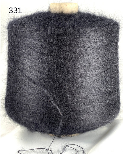 SESIA VIVIENNE Super Kid Mohair Silk yarn cone with luxurious halo texture, Italian fingering weight yarn