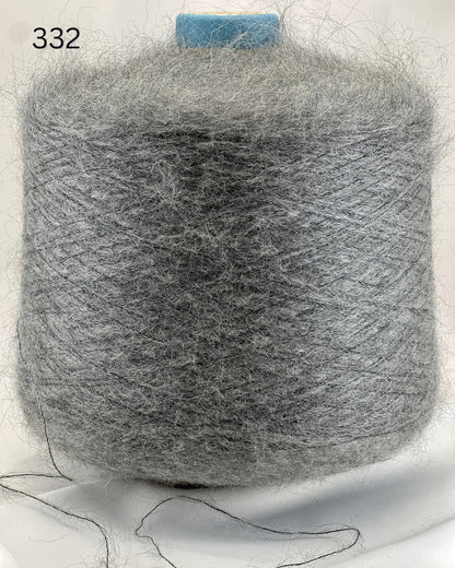 SESIA VIVIENNE Super Kid Mohair Silk yarn cone with luxurious halo texture, Italian fingering weight yarn