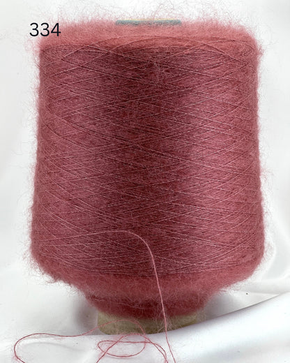 SESIA VIVIENNE Super Kid Mohair Silk yarn cone with luxurious halo texture, Italian fingering weight yarn