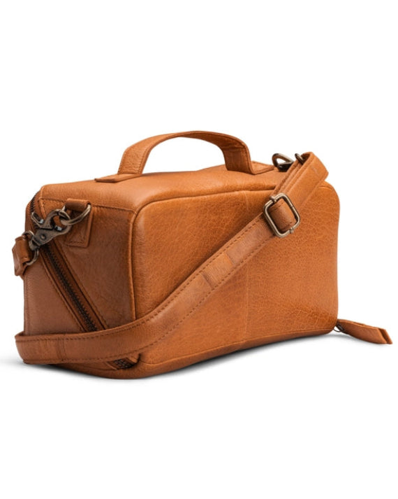 muud Cleo genuine leather box style crossbody project bag from iDOKNiT