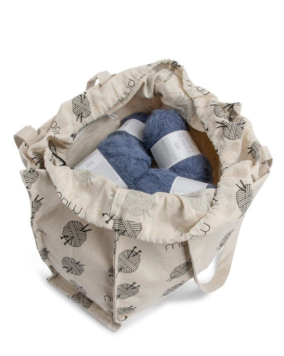 muud recycled cotton shopper tote bag canvas reusable project bag from iDOKNiT