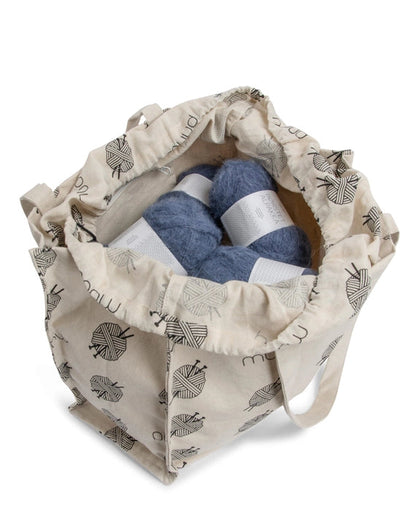 muud recycled cotton shopper tote bag canvas reusable project bag from iDOKNiT