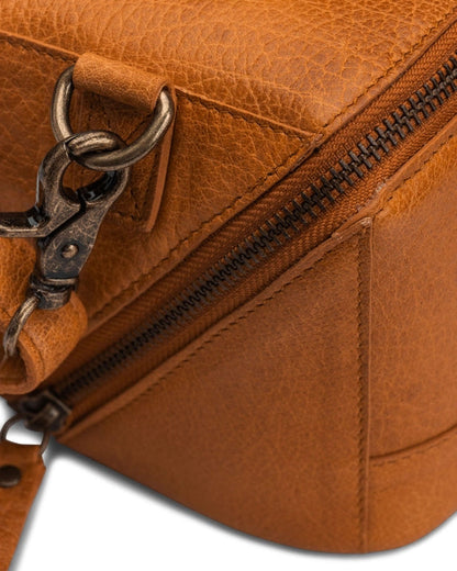 muud Cleo genuine leather box style crossbody project bag from iDOKNiT