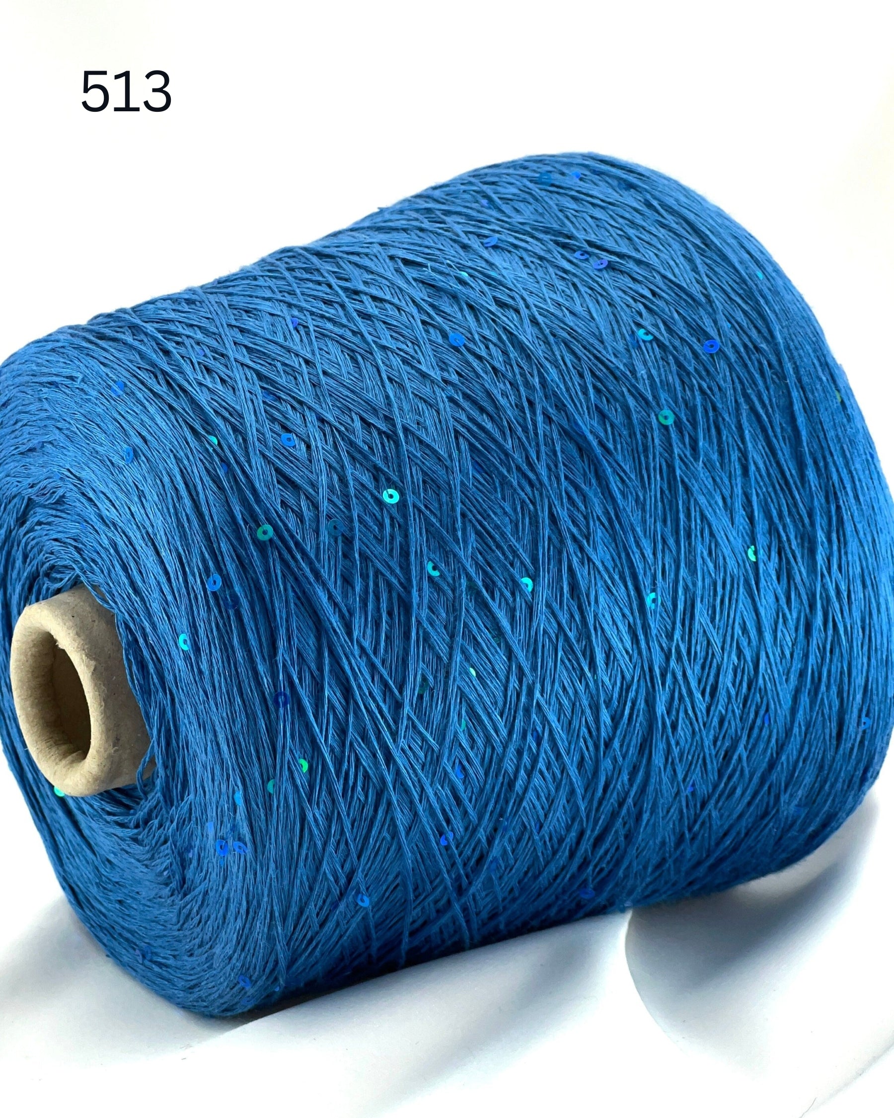 G&G FILATI PAILLETTES Italian 100 percent linen lace weight yarn with integrated 2mm micro sequins on cone for knitting crochet weaving and machine knitting
