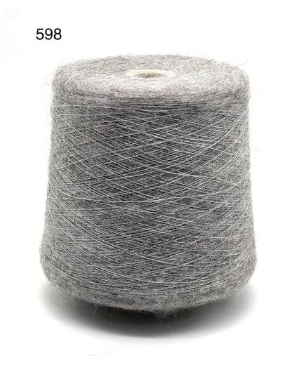 Elite iDOKNiT lace weight yarn, Superkid Mohair blend by Lineapiu Italia. Luxury composition of 58% superkid mohair and 8% wool, Nm 10, providing 1000m per 100g. Authentic Italian-made extra fine yarn curated by iDOKNiT for delicate, airy garments with a signature mohair halo.
