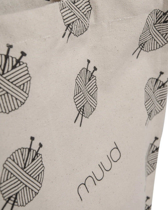 muud recycled cotton shopper tote bag canvas reusable project bag from iDOKNiT