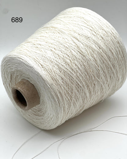 Exclusive iDOKNiT lace weight yarn, LINONE by NEW MILL Italy. 100% pure linen fiber providing 660m per 100g. Authentic Italian-made luxury plant fiber curated by iDOKNiT for breathable, high-end summer garments, available in classic natural, white, and blue shades.