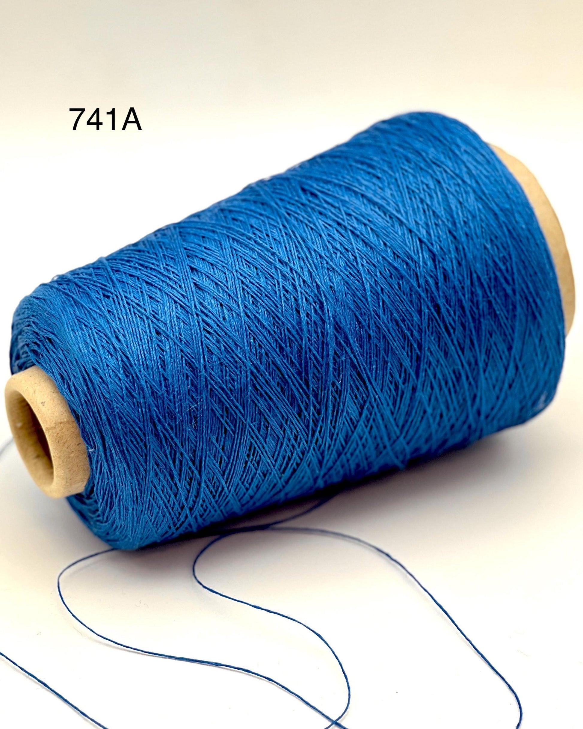 Exclusive iDOKNiT lace weight yarn, LINONE by NEW MILL Italy. 100% pure linen fiber providing 660m per 100g. Authentic Italian-made luxury plant fiber curated by iDOKNiT for breathable, high-end summer garments, available in classic natural, white, and blue shades.