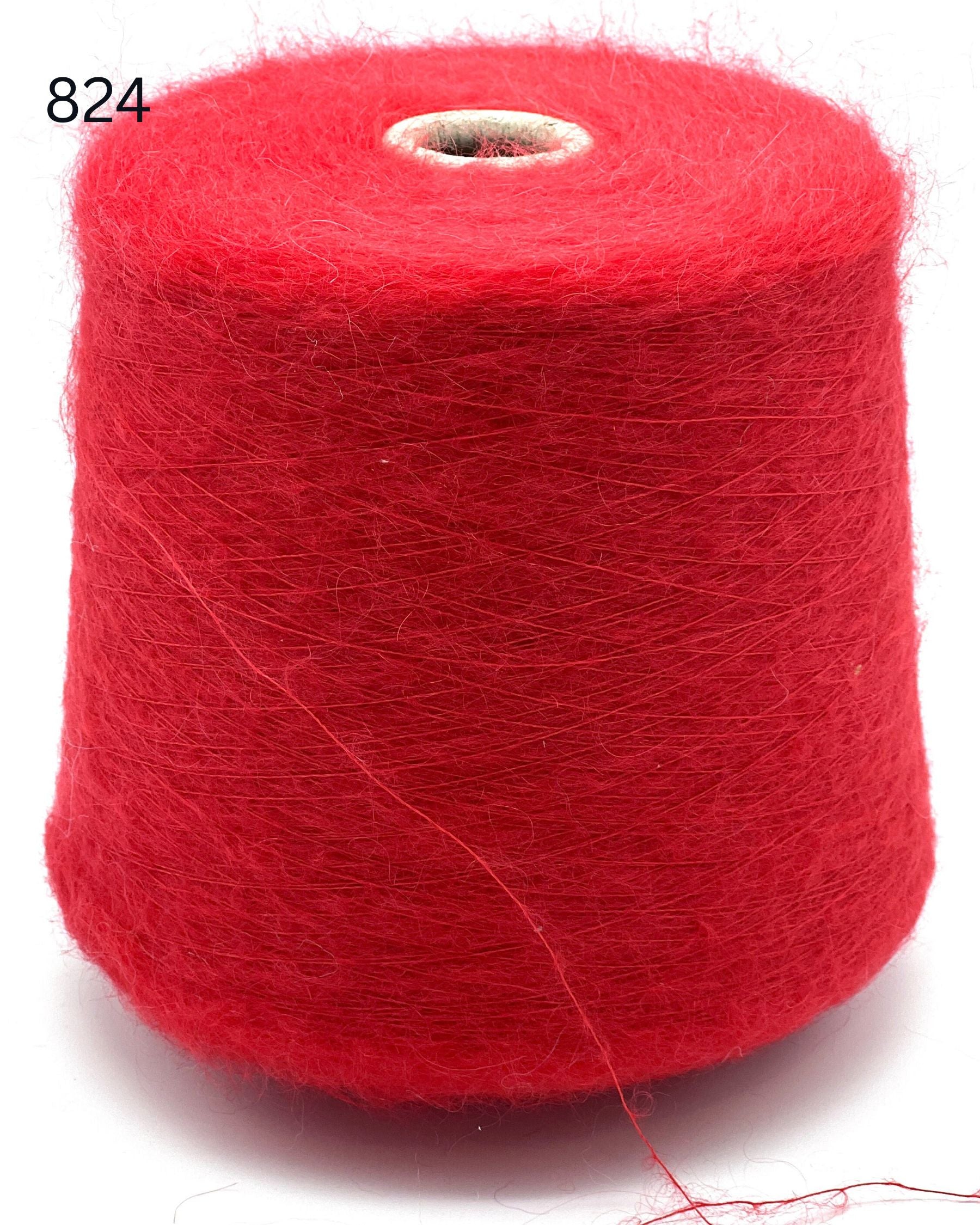 Exclusive iDOKNiT extra fine lace weight yarn, AURORA 100 by Ilaria Italy. A luxury cloud-like brushed mohair blend of 67% superkid mohair, 30% polyamide, and 3% extra fine merino wool providing 1000m per 100g. Authentic Italian-made premium fiber curated by iDOKNiT for airy standalone knitting, delicate lace shawls, and rich multi-strand garment blending.