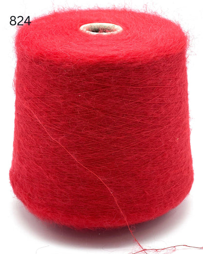 Exclusive iDOKNiT extra fine lace weight yarn, AURORA 100 by Ilaria Italy. A luxury cloud-like brushed mohair blend of 67% superkid mohair, 30% polyamide, and 3% extra fine merino wool providing 1000m per 100g. Authentic Italian-made premium fiber curated by iDOKNiT for airy standalone knitting, delicate lace shawls, and rich multi-strand garment blending.