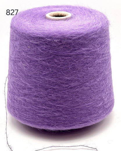 Exclusive iDOKNiT extra fine lace weight yarn, AURORA 100 by Ilaria Italy. A luxury cloud-like brushed mohair blend of 67% superkid mohair, 30% polyamide, and 3% extra fine merino wool providing 1000m per 100g. Authentic Italian-made premium fiber curated by iDOKNiT for airy standalone knitting, delicate lace shawls, and rich multi-strand garment blending.